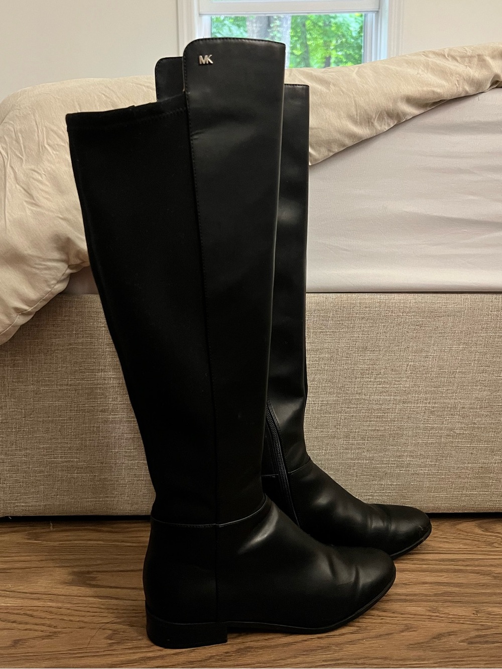 Michael Kors Black Knee High Stretch Riding Boots Size 8.5